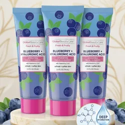 Global Beauty Care Blueberry + Hyaluronic Acid Hydrating Facial Cleanser
