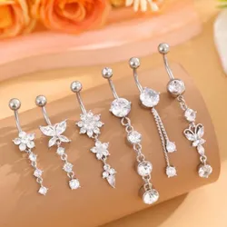 Piercings plateados