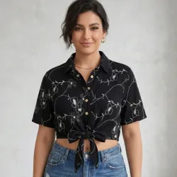 Camisa corta de mujer