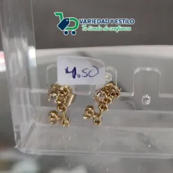 Aretes de oro laminado 14K 