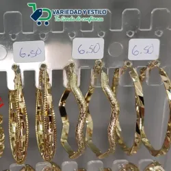 Argollas de oro laminado 14K 