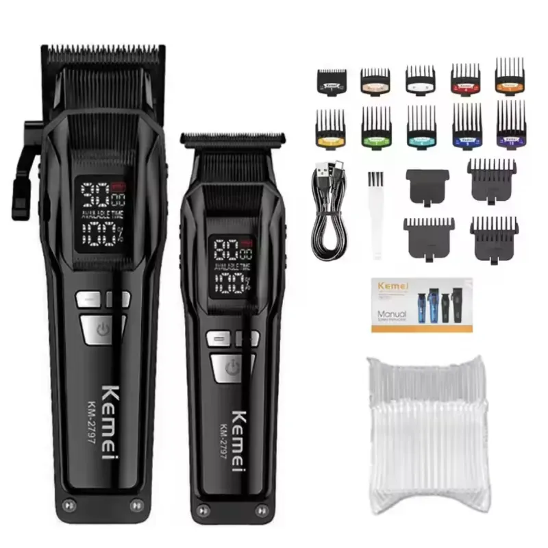 Combo de clipper y trimmer Kemei 