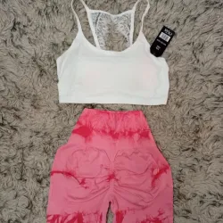 Conjunto de licra y top