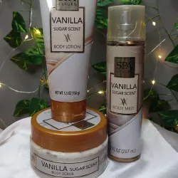 Conjunto de loción, colonia y exfoliante