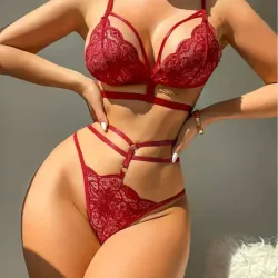 Lencería roja sexy 