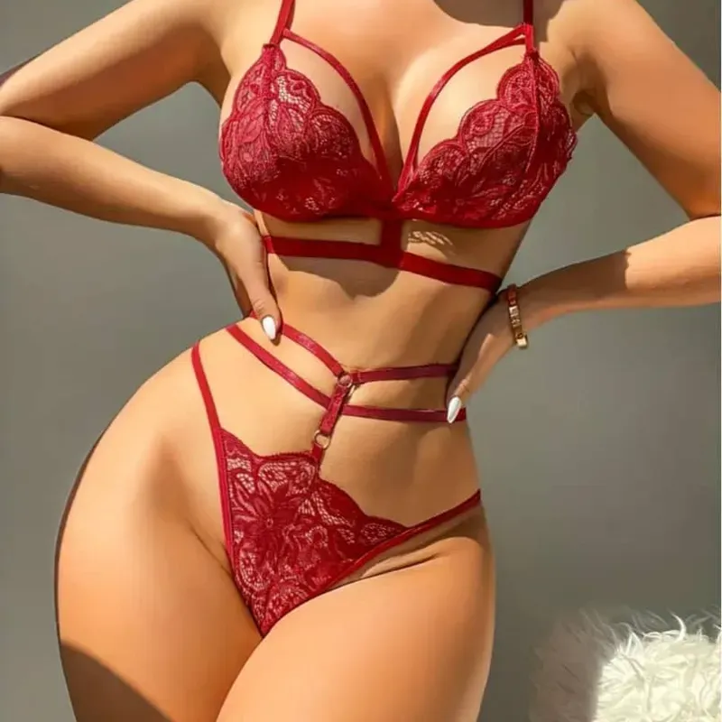 Lencería roja sexy 
