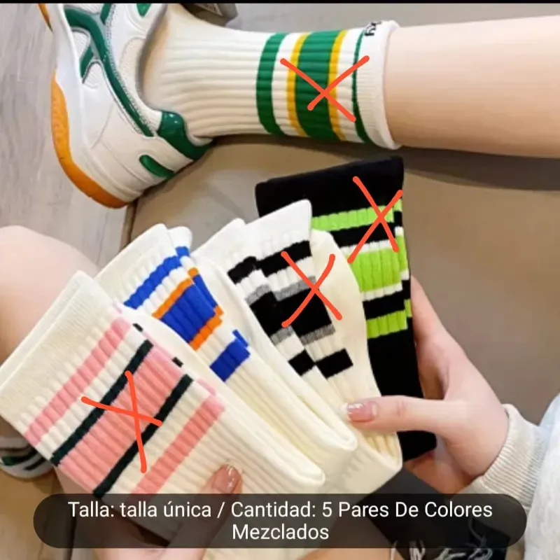 Medias de rayas de colores 
