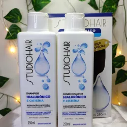 Shampoo y acondicionador de ácido hialurónico y cisteína 