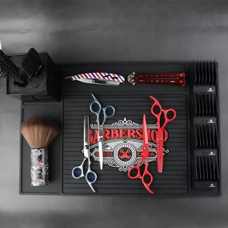 Tapiz anti deslizante para estación de barbería 