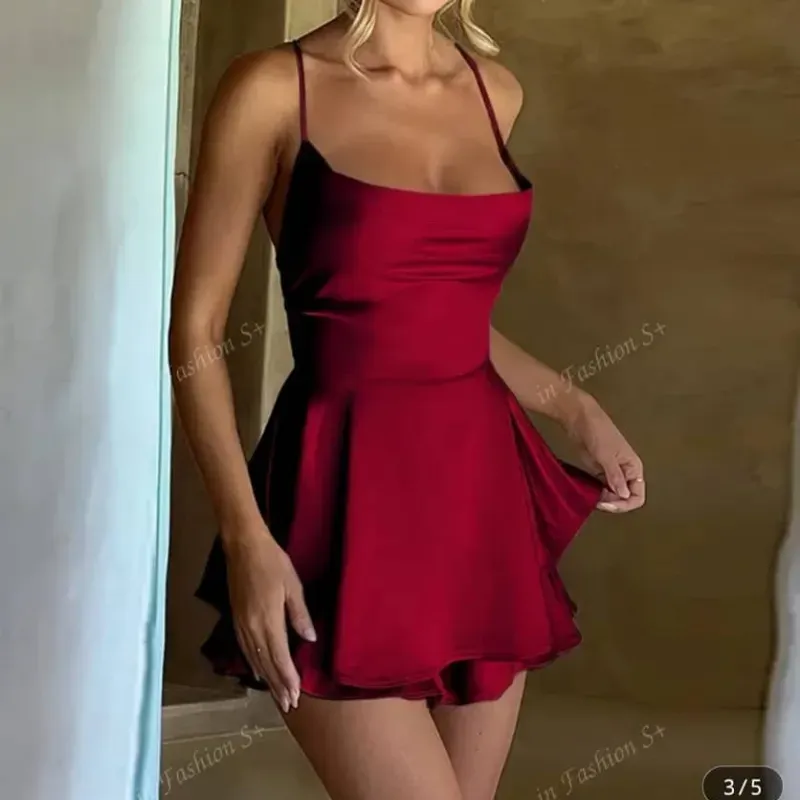 Vestido sexy de satén 