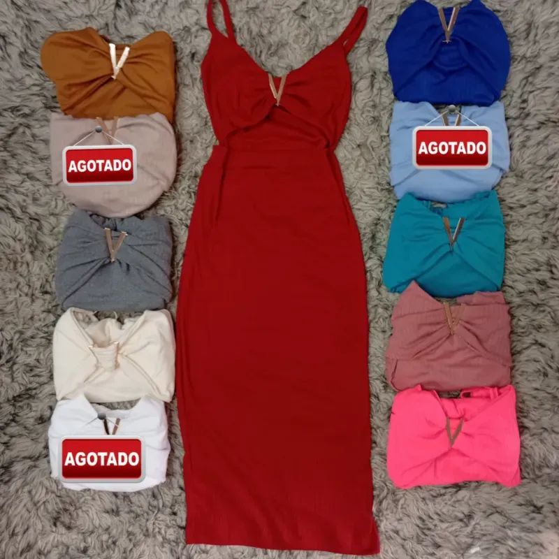 Vestidos acanalados 