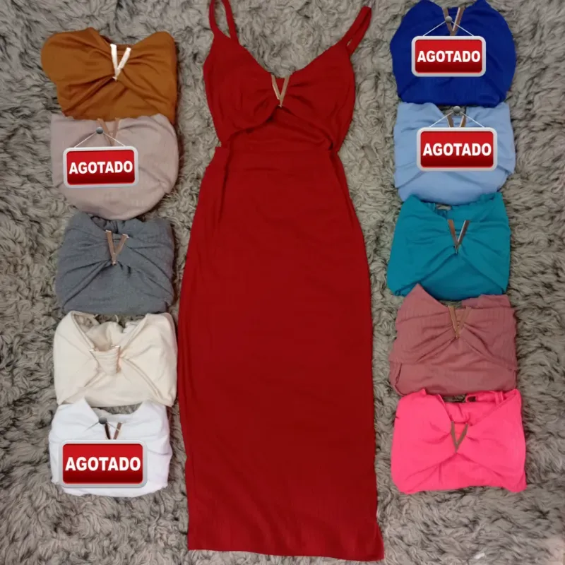 Vestidos acanalados 