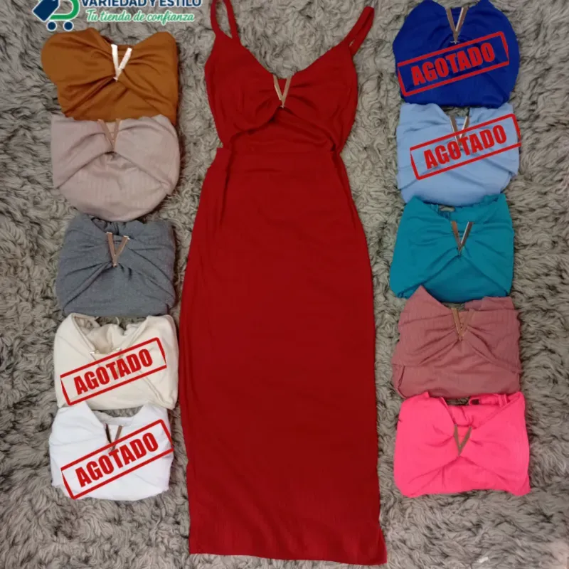 Vestidos acanalados 