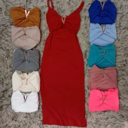Vestidos acanalados 