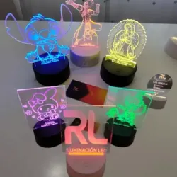 Lámpara acrílico cifrado