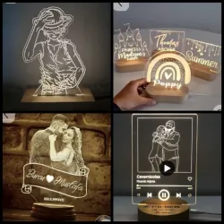 Lámparas con base de madera