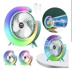 Ventilador recargable con lámpara