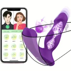 Vibrador succionador de clítoris y consolador telescópico 3 en 1
