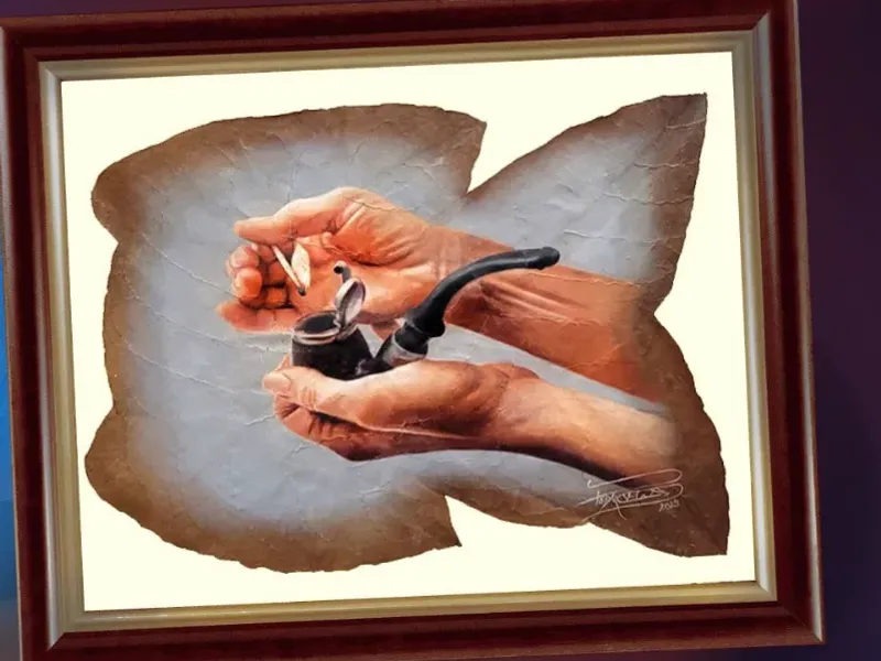 Manos con tabaco/hands with tobacco