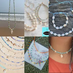 Collares de caracoles y cuentas marinas 🌊🐚