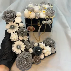 Cesta de cadenas + Letra🩶🖤🤍