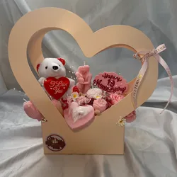 Cesta romántica + peluche + Happy Anniversary🧸 💓