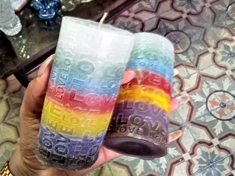 Velones LOVE de 7 y 9 colores