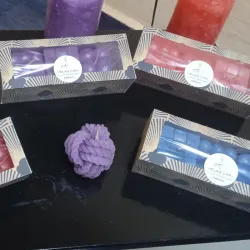 Estuche de 3 velas de cubos y Rubick 