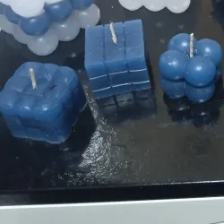 Estuche de 3 velas de cubos y Rubick 