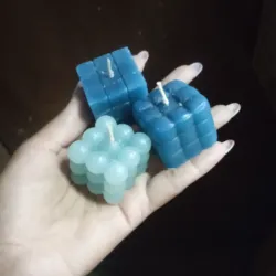 Estuche de 3 velas de cubos y Rubick 
