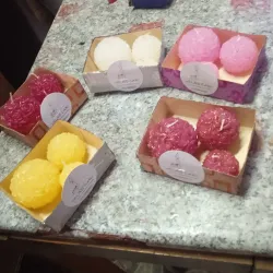 Juego de 3 esferas de rosas 