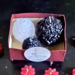 Juego de 3 esferas de rosas