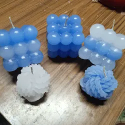 Velas cuadradas grandes de bolas 