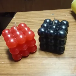 Velas cuadradas grandes de bolas 