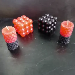 Velas cuadradas grandes de bolas 