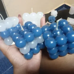 Velas cuadradas grandes de bolas 