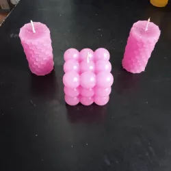 Velas cuadradas grandes de bolas 