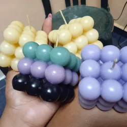 Velas cuadradas grandes de bolas 