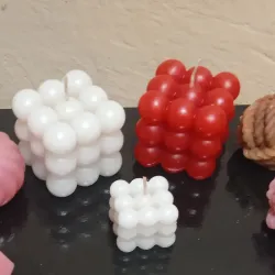 Velas cuadradas grandes de bolas 