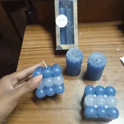 Velas cuadradas grandes de bolas 