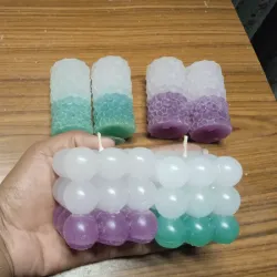 Velas cuadradas grandes de bolas 