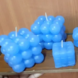 Velas cuadradas grandes de bolas 