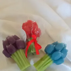 Velas ramo de tulipanes