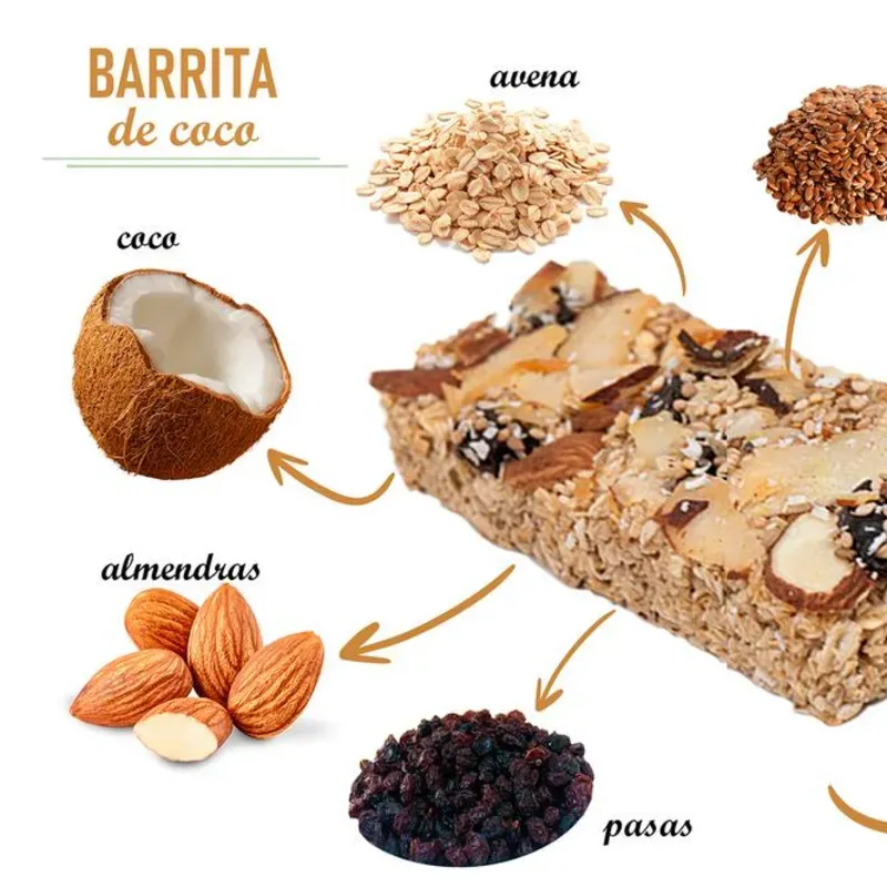 Barra de cereal de coco ( 60g )