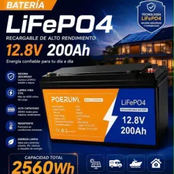 🔋 Batería LiFePO⚡  ✓2560 Wh 12.8V/ 200A