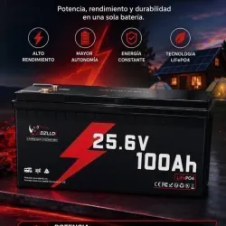 🔋 Batería LiFePO⚡  ✓2560 Wh 25.6V/ 100Ah