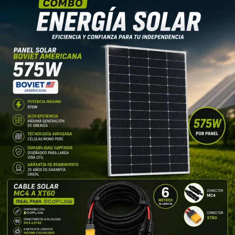 ☀️COMBO Panel Solar + cable fotovoltaico