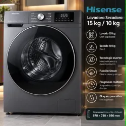Lavadora Secadora Hisense 15KG