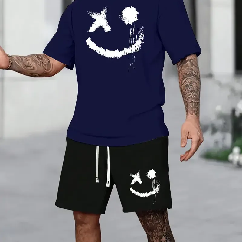 Happy Face - Azul Bandera y Negro
