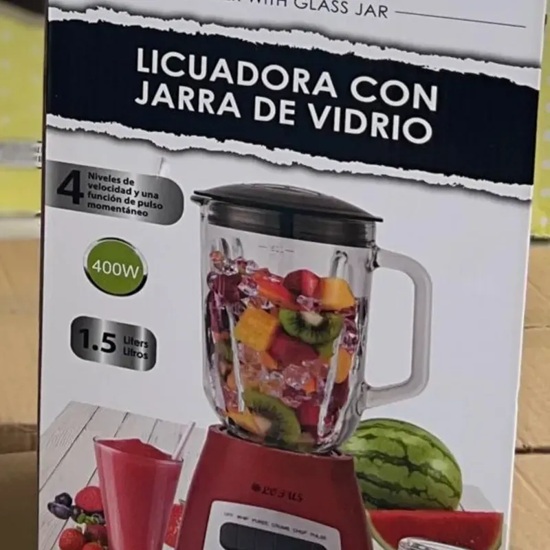 Batidora licuadora con jarra de vidrio 